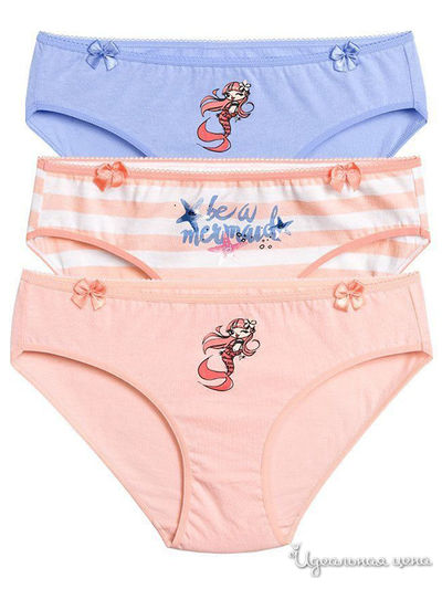 Комплект трусов, 3 шт. Pelican, цвет голубой, розовый