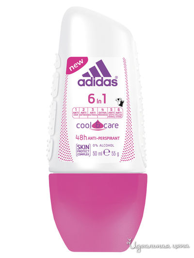 Дезодорант роликовый 6 in 1, 50 мл, Adidas