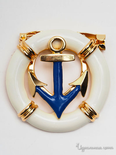 Брошь-зажим Chantal, цвет белый