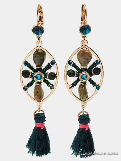 Серьги Chantal, цвет зеленый