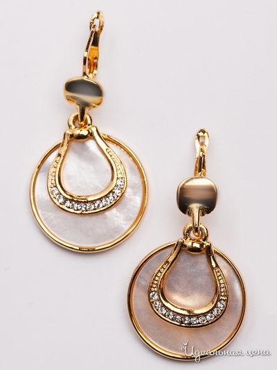 Серьги Chantal, цвет белый, золотой