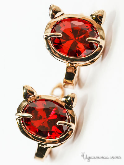 Серьги Chantal, цвет красный