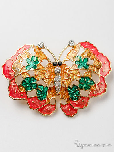 Брошь-зажим Chantal, цвет оранжевый