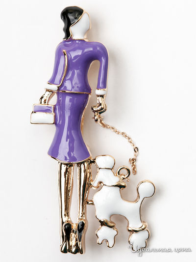 Брошь Chantal, цвет сиреневый