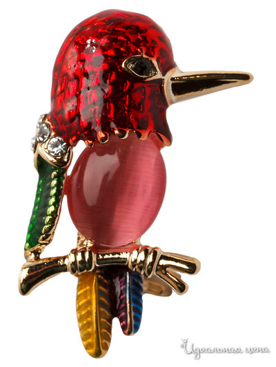 Брошь Chantal, цвет красный