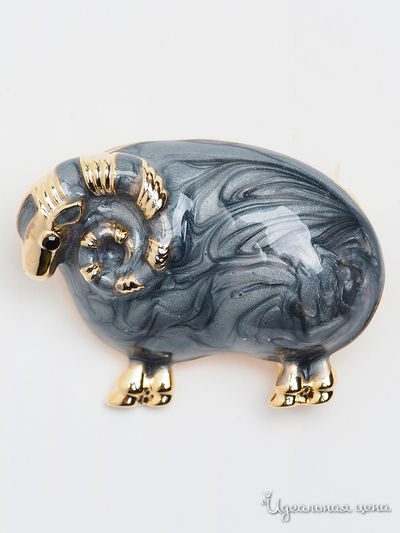 Брошь Chantal, цвет серый