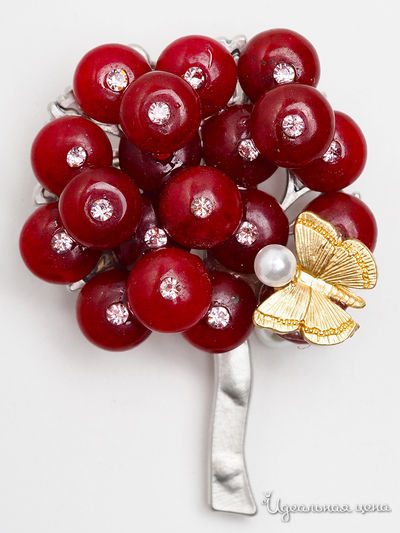 Брошь Chantal, цвет красный