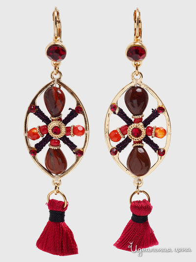 Серьги Chantal, цвет красный