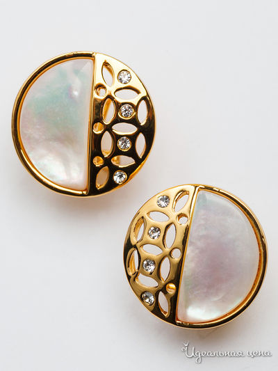 Серьги Chantal, цвет белый, золотой