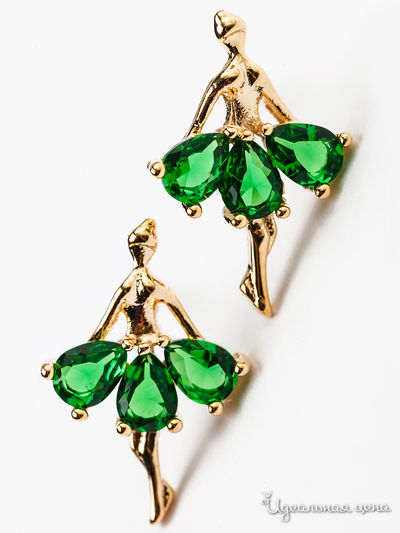 Серьги Chantal, цвет зеленый