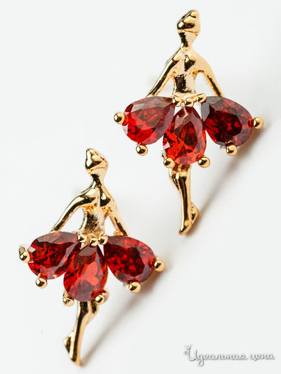 Серьги Chantal, цвет красный