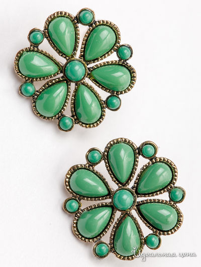 Серьги Chantal, цвет зеленый