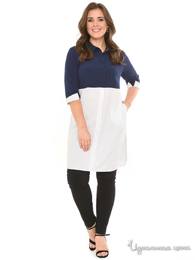 Платье Svesta, цвет темно-синий, белый