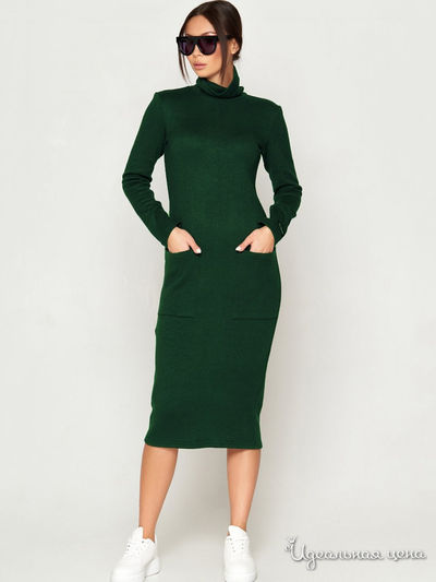 Платье MasModa, цвет изумрудный