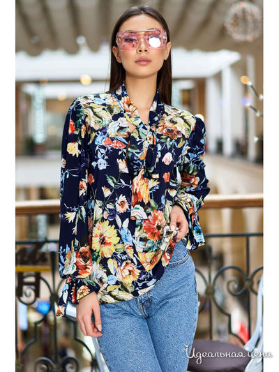 Блуза MasModa, цвет темно-синий