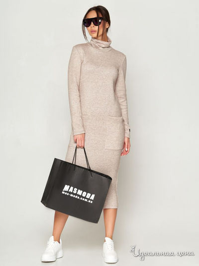 Платье MasModa, цвет бежевый