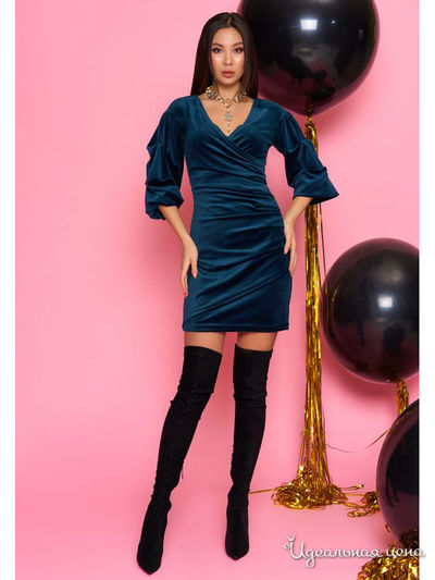 Платье MasModa, цвет изумруд