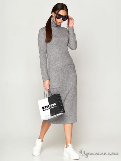 Платье MasModa, цвет серый