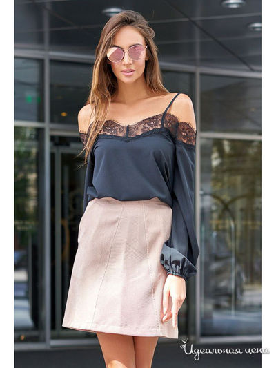 Блуза Jadone Fashion, цвет чёрный