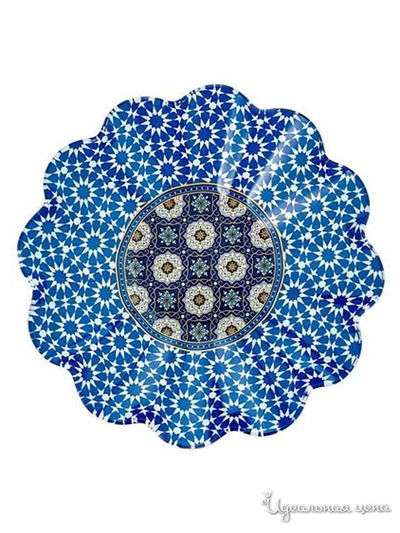 Салатник с ажурным краем Лазурит, 23.8x23.8x5.4 см Walmer