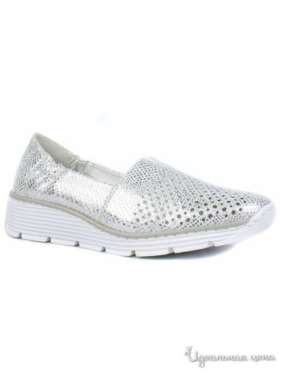 Слипоны RIEKER, цвет серебряный