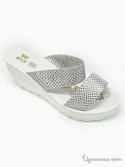 Босоножки БРИС, цвет черный, серебряный