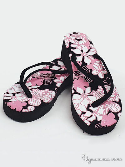 Шлепки БРИС, цвет черный, розовый