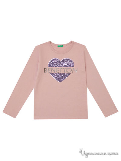 Лонгслив United Colors Of Benetton, цвет бледно-розовый