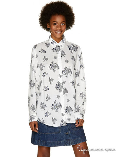 Рубашка United Colors Of Benetton, цвет белый, черный