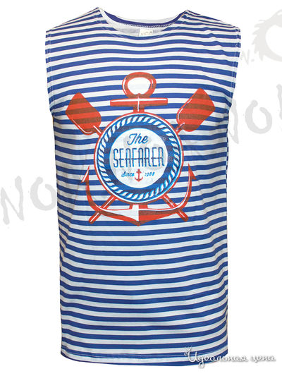 Майка N.O.A., цвет синий, белый