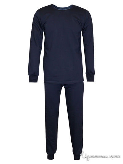 Комплект: лонгслив, кальсоны N.O.A., цвет темно-синий
