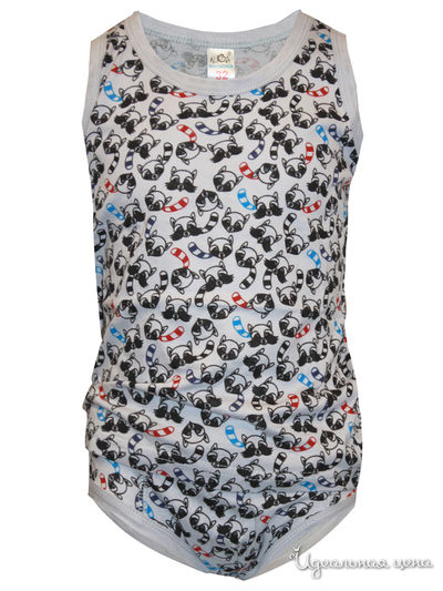 Комплект: трусы, майка N.O.A., цвет серый