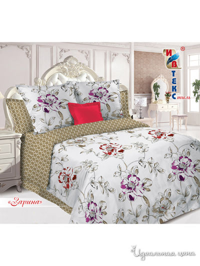 Комплект постельного белья, 2-спальный ИВТЕКстиль, цвет горчичный