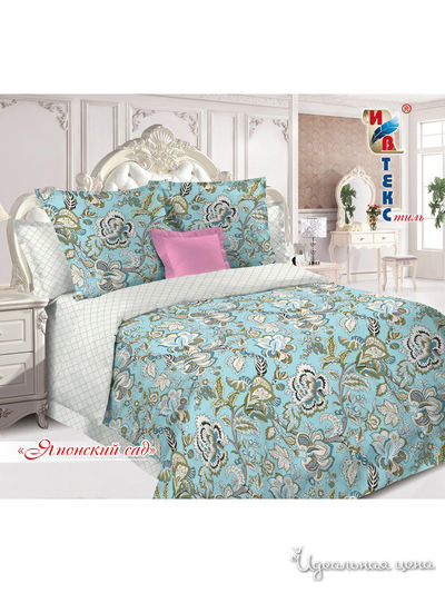 Комплект постельного белья, 2-спальный ИВТЕКстиль, цвет голубой