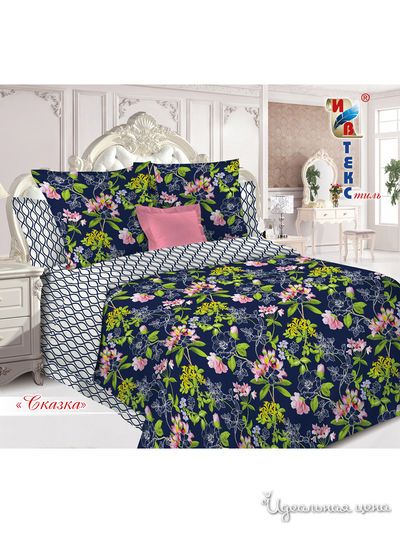 Комплект постельного белья, 2-спальный ИВТЕКстиль, цвет мультиколор