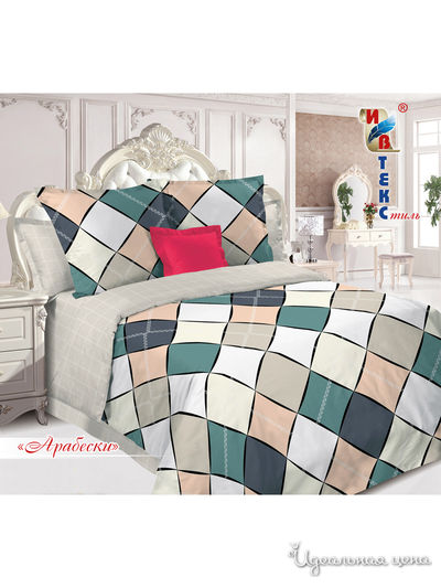 Комплект постельного белья, 2-спальный ИВТЕКстиль, цвет мультиколор