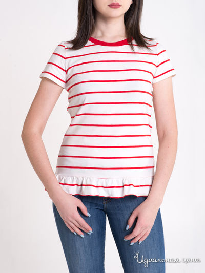 Футболка Sofita, цвет красный, белый