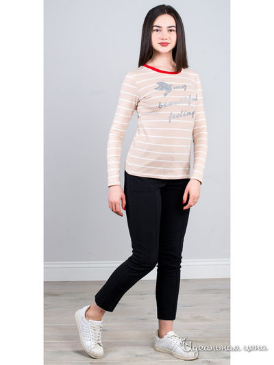 Лонгслив Sofita, цвет бежевый, белый