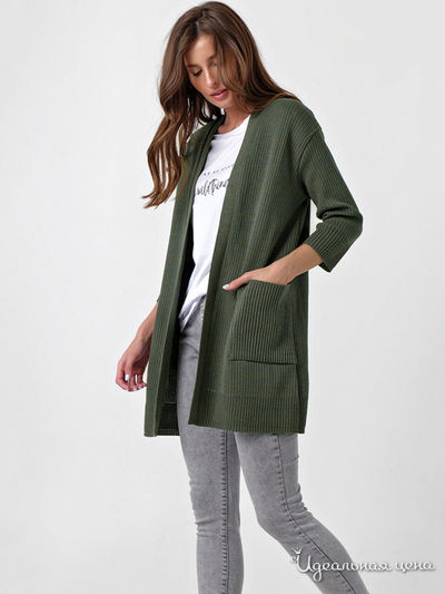 Кардиган Fly, цвет темно-оливковый