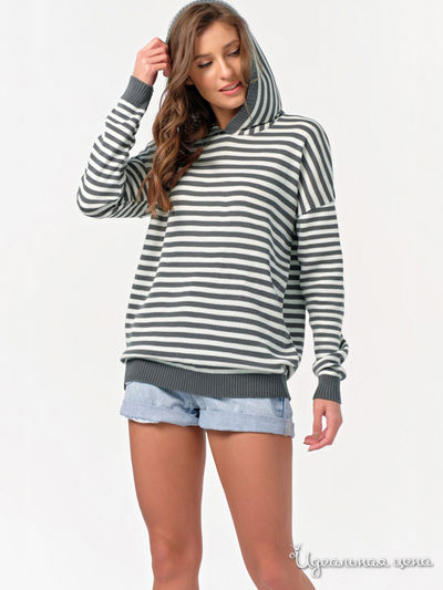 Толстовка Fly, цвет темно-серый, белый