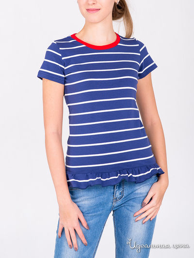 Футболка Sofita, цвет синий, белый