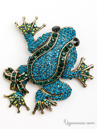 Брошь PATRICIA  BRUNI, цвет синий, бронзовый