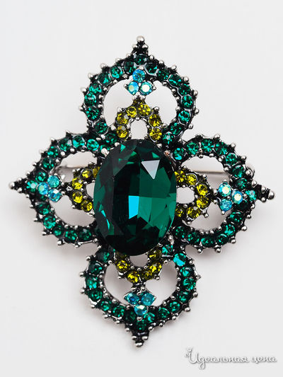 Брошь PATRICIA  BRUNI, цвет зеленый