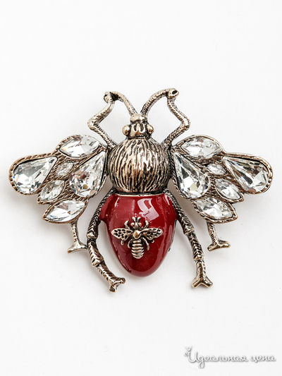 Брошь PATRICIA  BRUNI, цвет бордовый