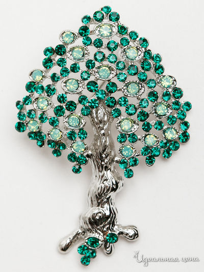 Брошь PATRICIA  BRUNI, цвет зеленый