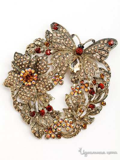 Брошь PATRICIA  BRUNI, цвет коричневый, бронзовый