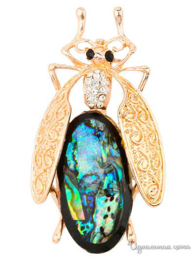 Брошь PATRICIA  BRUNI, цвет золотой