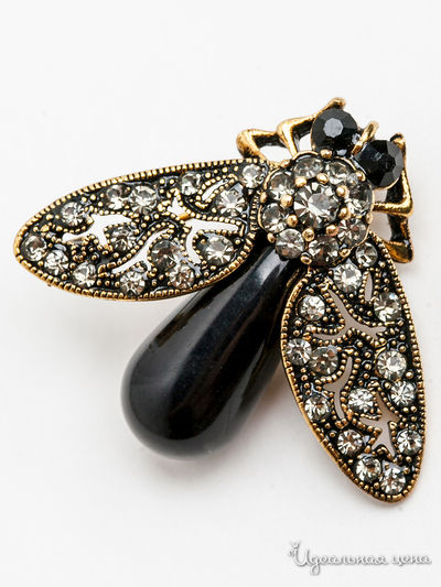 Брошь PATRICIA  BRUNI, цвет бронзовый, черный