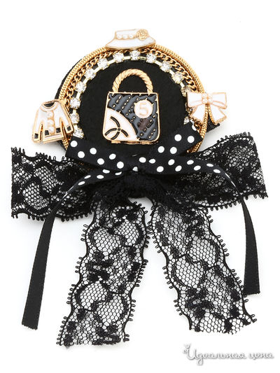 Брошь PATRICIA  BRUNI, цвет черный