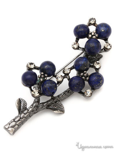 Брошь Biruza, цвет синий